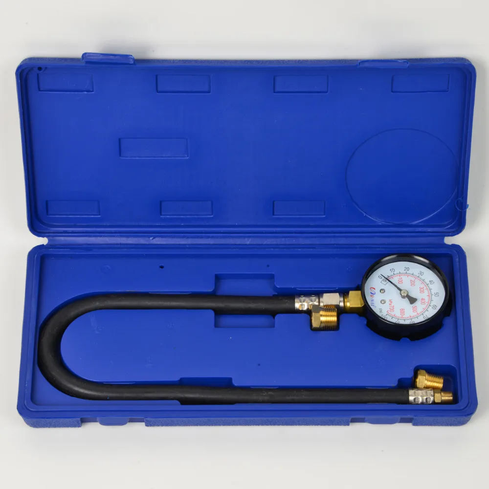 Auto Fuel Injection Pump Pressure Tester Kit Petrol Gas Engine Cylinder