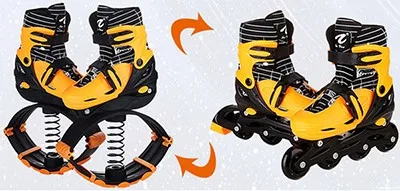 2 in 1 kangaroo bounce space jumping sport skate shoe with spring