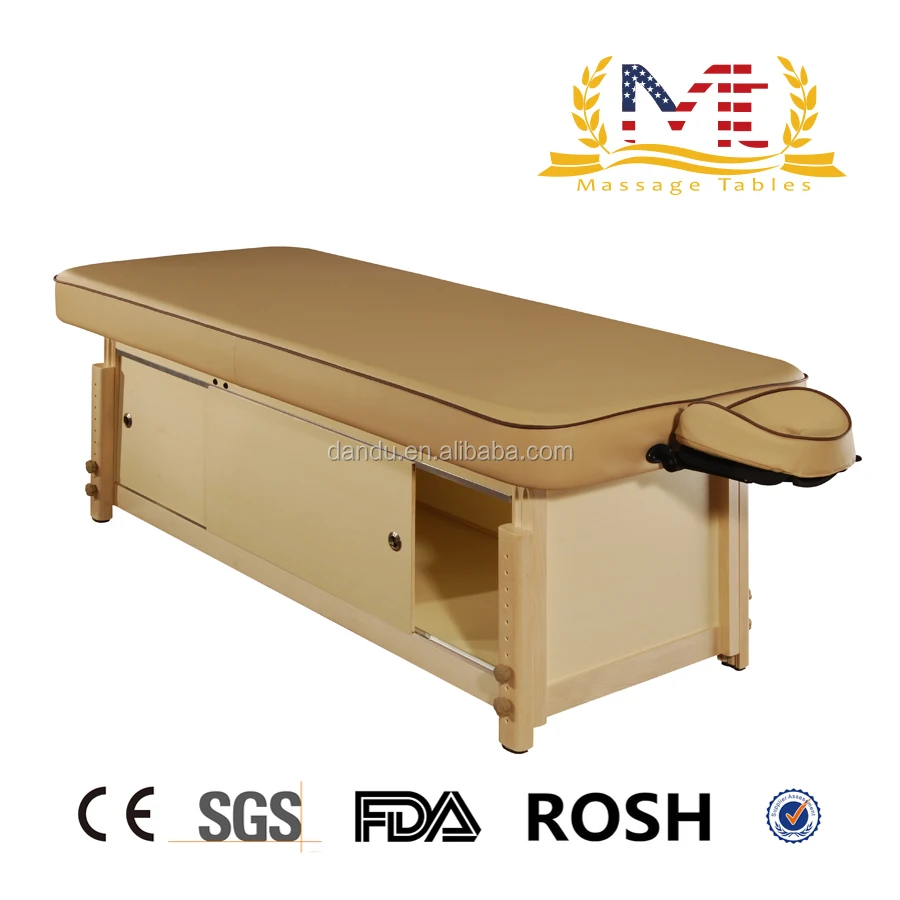 Mt Stationary Massage Table Wooden Massage Bed With With