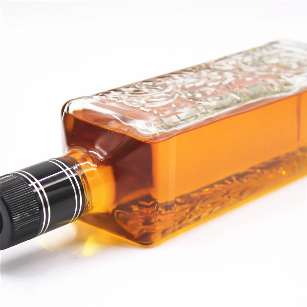750ml Square Shape Rum Wihskey Whisky Glass Bottle Buy 750ml Square Shape Rum Wihskey Whisky