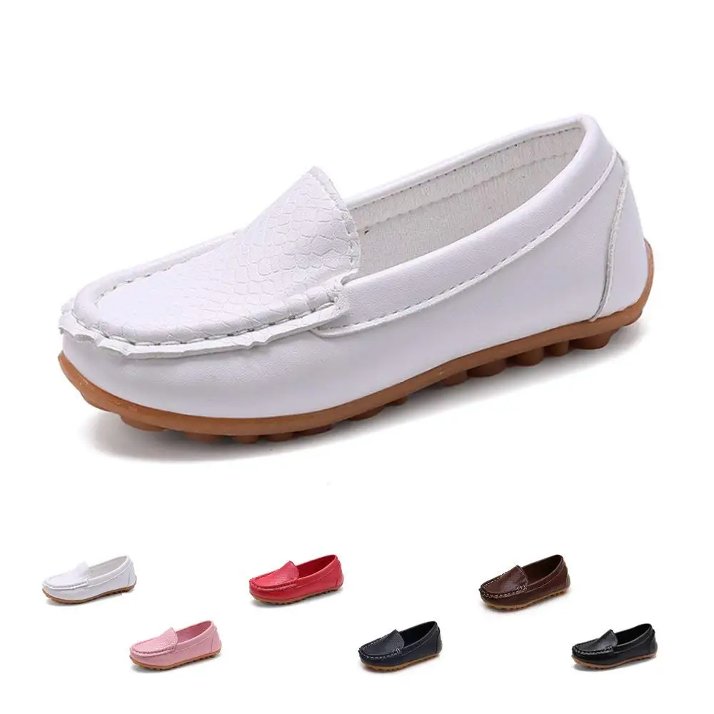 Toddler/Little Kids SOFMUO Boys Girls Leather Loafers Slip-On Oxford Flats  Boat Dress Schooling Daily Walking Shoes Clothing, Shoes & Jewelry Girls