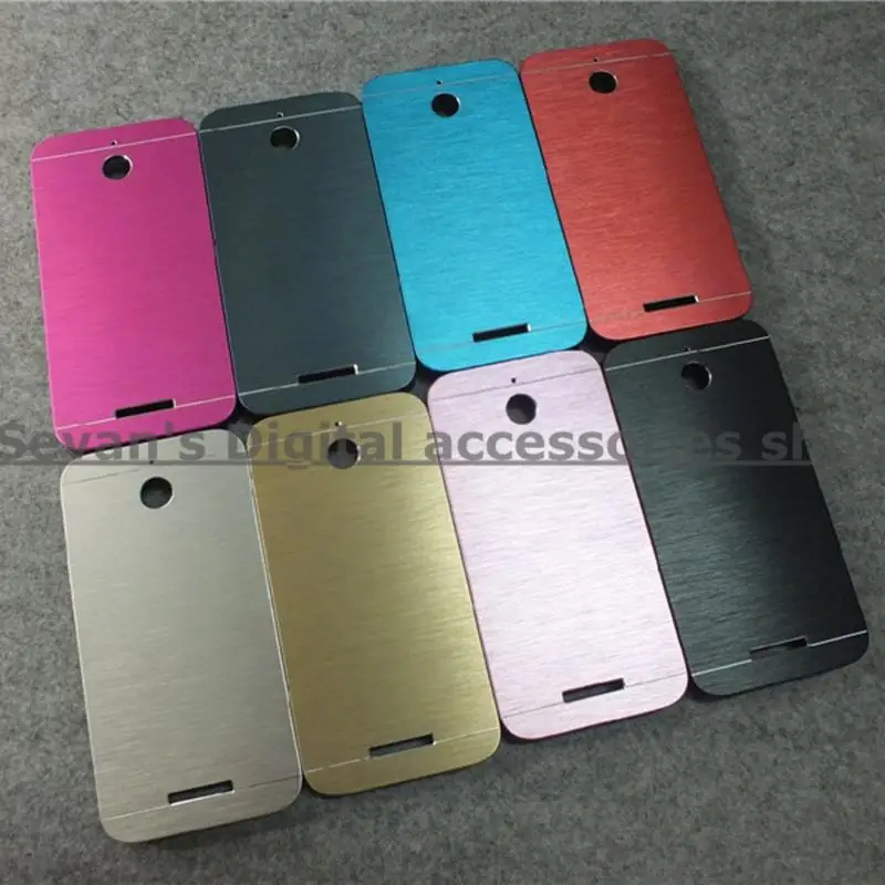 Hot sale luxury metal brushed aluminum alloy back cover skin hard plastic mobile phone case for