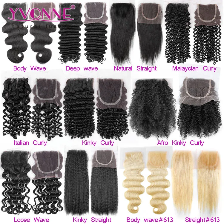 Large Stock Wholesale Hair Closure Different Types Of Curly Weave