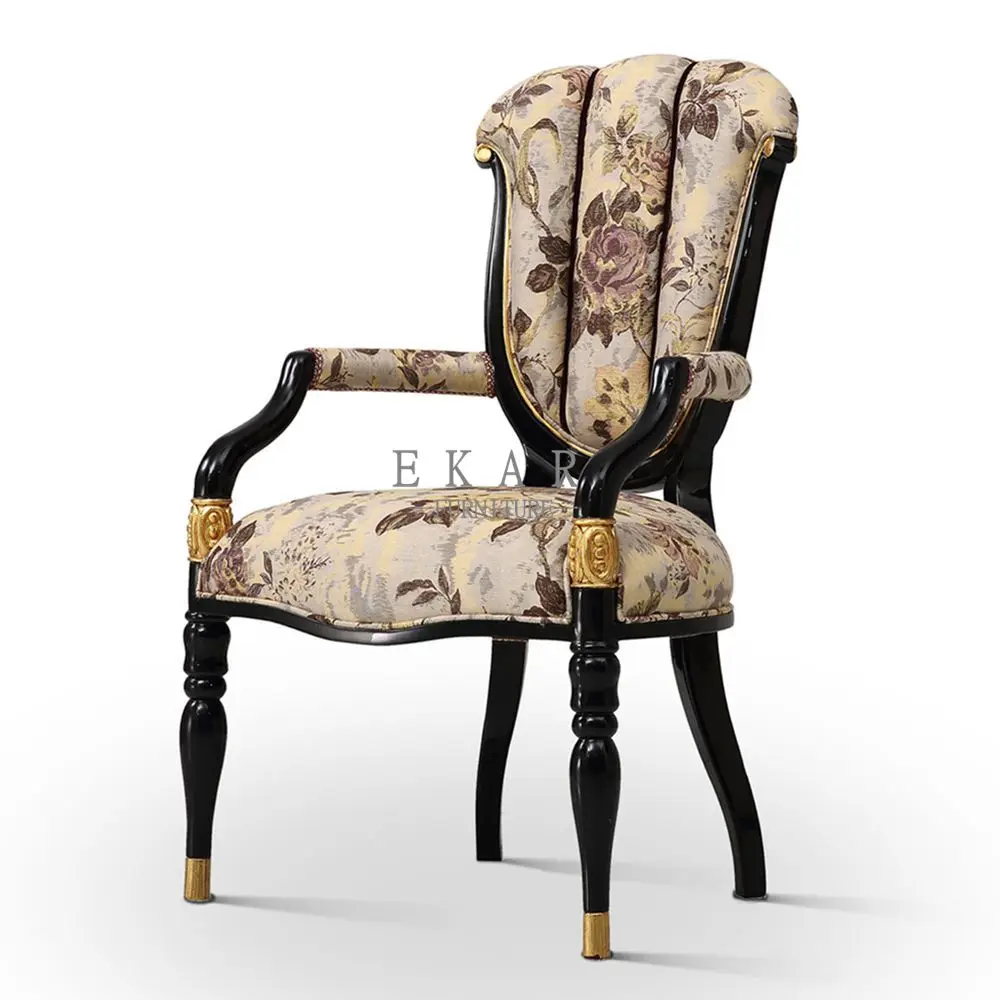 Floral Print Fabric Chair Antique High End Fabric Dining Chair - Buy