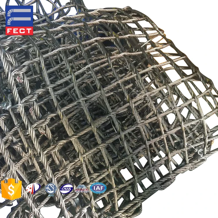 Customized Size Stainless Steel Metal Safety Wire Rope Mesh Cargo Net