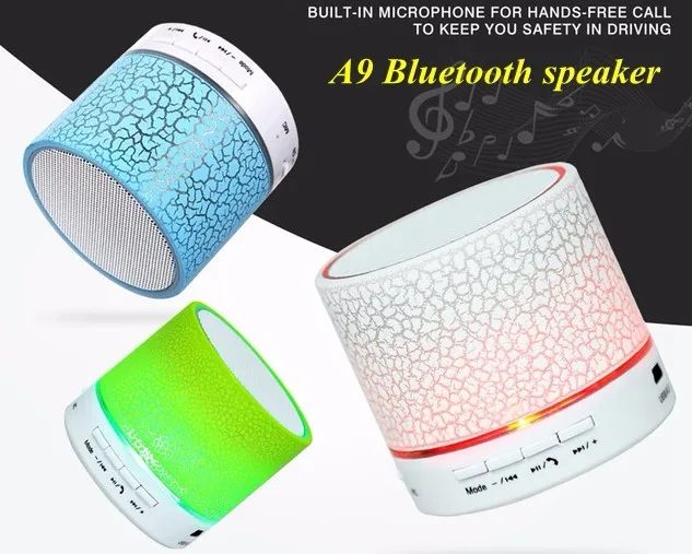 Latest Private label A9 portable speaker Mobile Phone LED Mini wireless Blue tooth Speakers for sale - ANKUX.COM