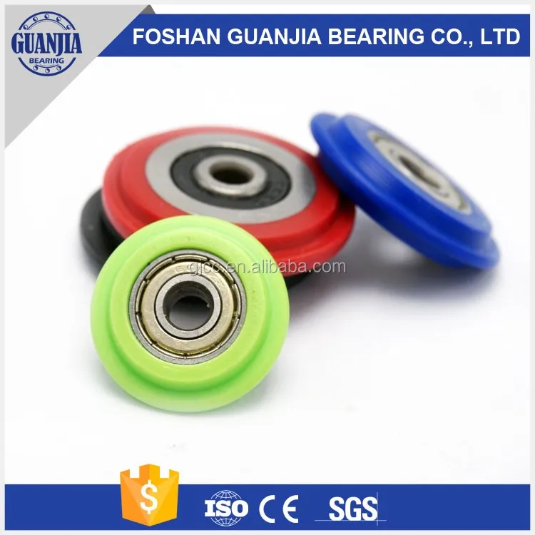 Small Plastic Ball Bearing Pulley Wheel,Nylon Coated Ball Bearing For