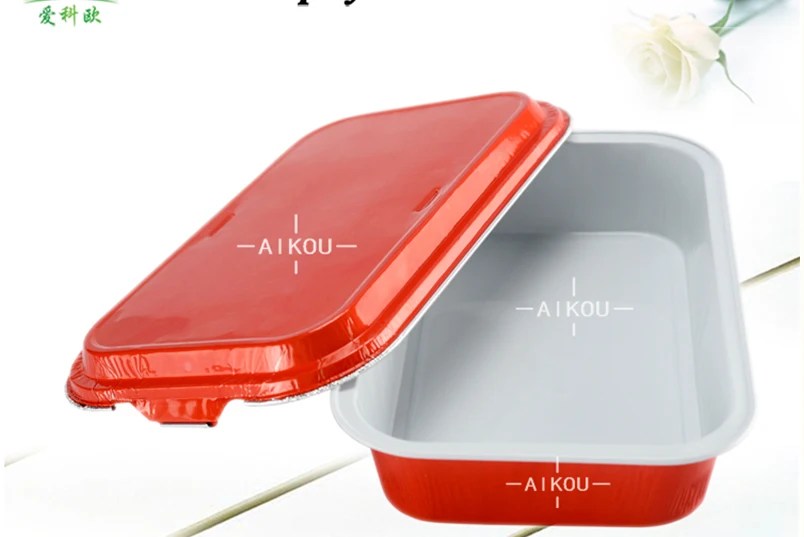 Disposable Inflight Catering Aluminum Foil Casserole Airline Food Trays