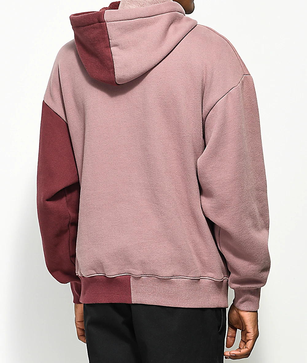 rose colored hoodie