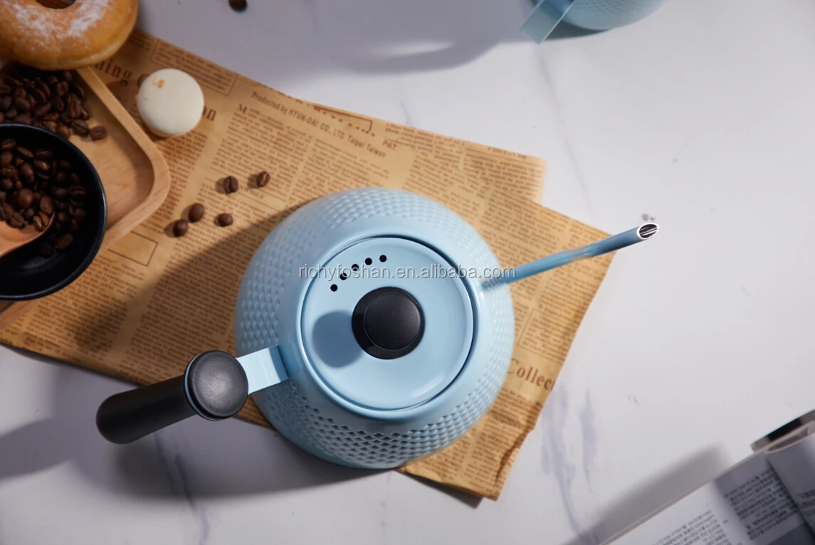 Colorful Gooseneck Electric Swan Neck Kettle Narrow Long Spout Drip Pot