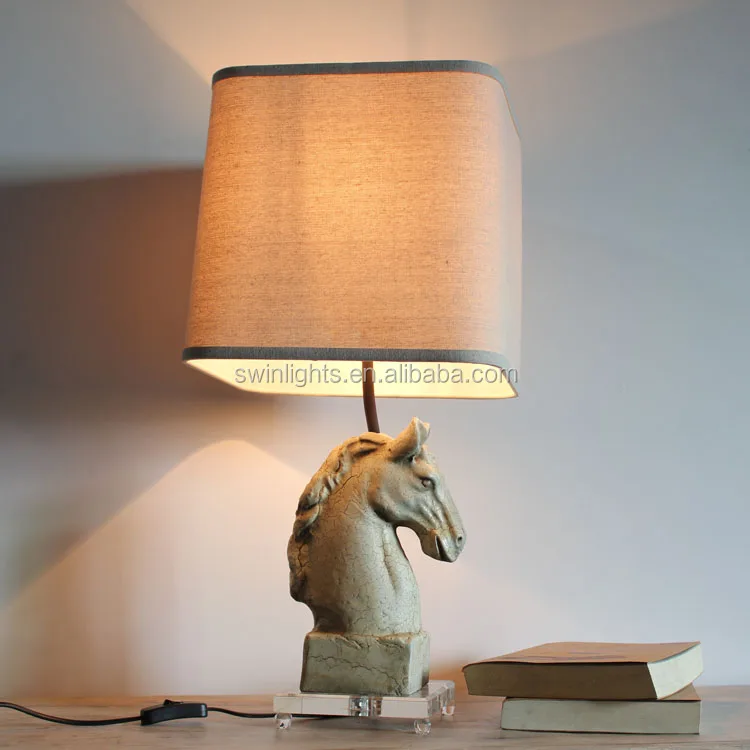 horse head table lamp