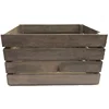 Antique Gray Stained Rustic Wood Crate