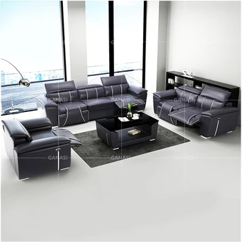 Grey Leather Sofa Funiture Recliner Corner Designs Modern Furniture Product