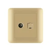 FIKO Hotel Engineering projects Wall 86 Champagne Gold PC two-hole TV with computer interface socket panel for office