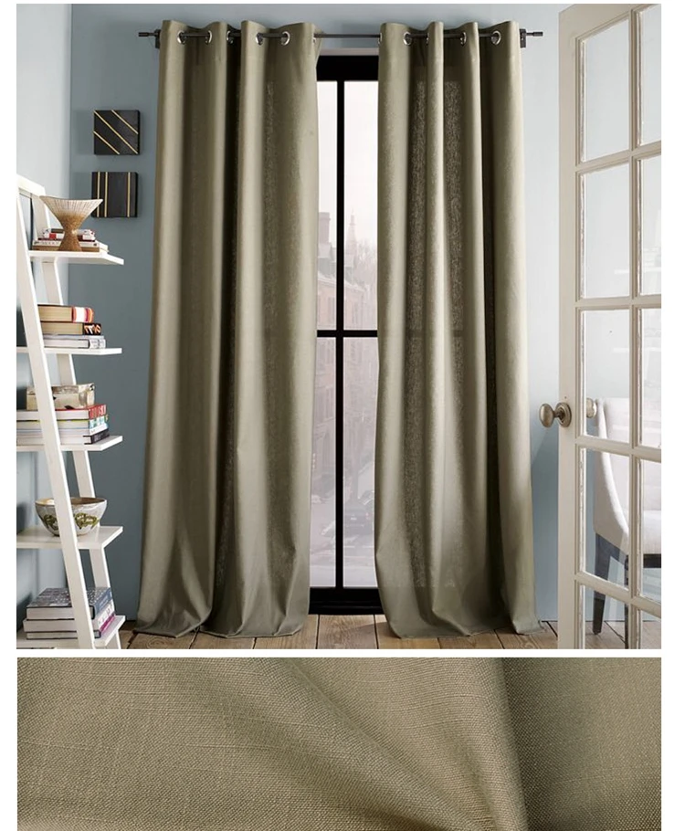 Natural Cotton salon decorating curtain fabric malaysia home window