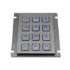Outdoor 12 Keys 3X4 Matrix ATM Kiosk Access Control CNC Industrial LED Backlit Backlight Metal Numeric Keypad