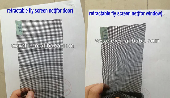 Custom size aluminum frame fiberglass retractable flyscreen retractable screens net bifold door fly mosquito screen mesh door