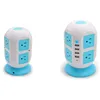 FCC Certificate Two Layer Small Desktop Multi Vertical Tower Outlet Socket with EG/EU/CN Plug and 2M Power Line