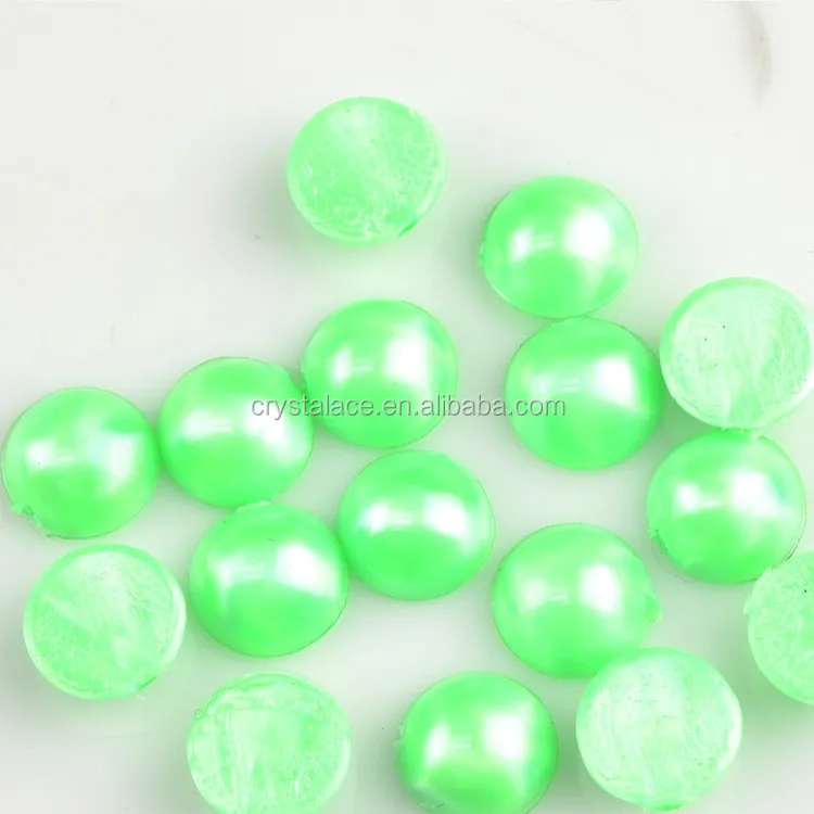 Jelly Hot-fix Half Pearls, Artificial Heat Transfer Half Pearl, Iron-on Neon Half Round Pearls for Dress
