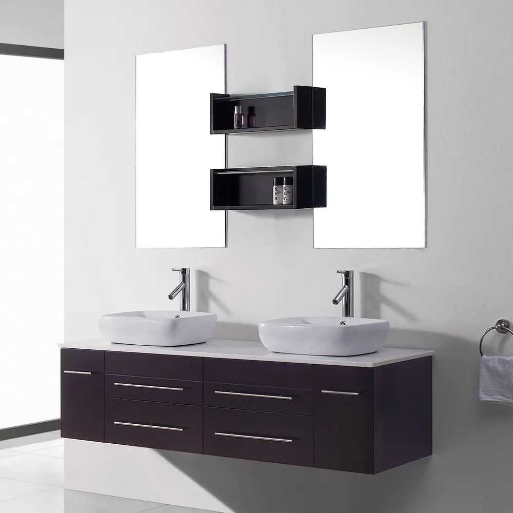 Modern Double Sink Bathroom Vanity In Espresso Buy Bathroom