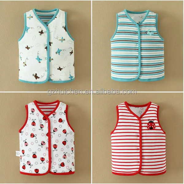 Two Sides Wear Vest Girls China Factory Fashionable Baby Cotton ...
