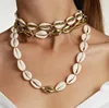 XY-CM1456 wholesale Newest Beach Jewelry Accessories Hot Sale Handmade White Gold Cowrie Shell Choker Necklace