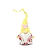 47cm spring home decoration festival easter ornaments floral fabric craft nordic elf dwarf doll gnome with yellow hat