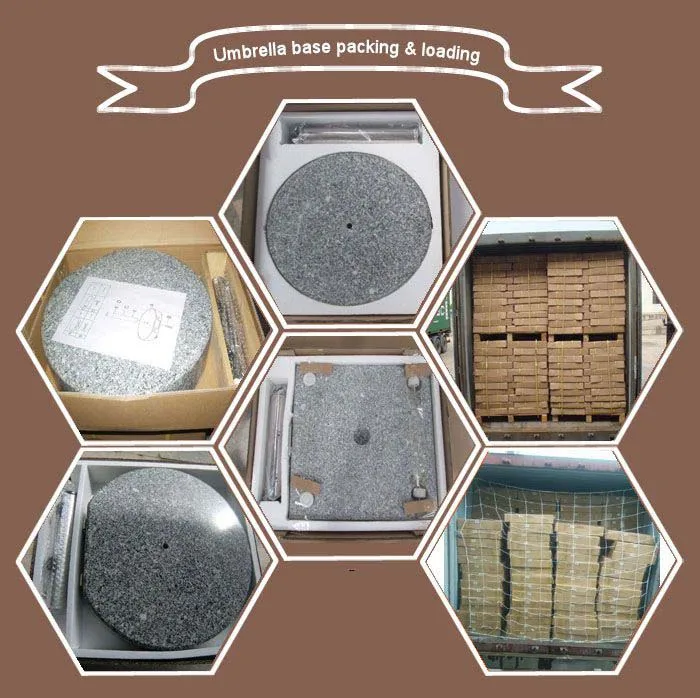 25kgs square outside granite umbrella base