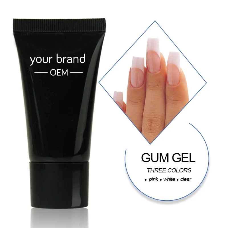 Organic Natural Colours Gum Gel Nail Extensions Nail Clear Uv Builder