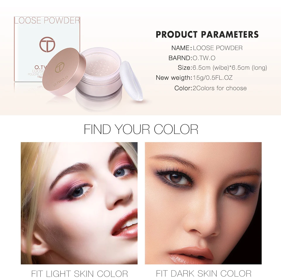 Smooth Matte Loose Powder Makeup Transparent Finishing Powder Waterproof For Face Finish Setting With Cosmetic Puff Buy Finishing Powder Matte Loose Powder Product On Alibaba Com
