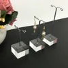 Counter clear acrylic and metal earring holder display