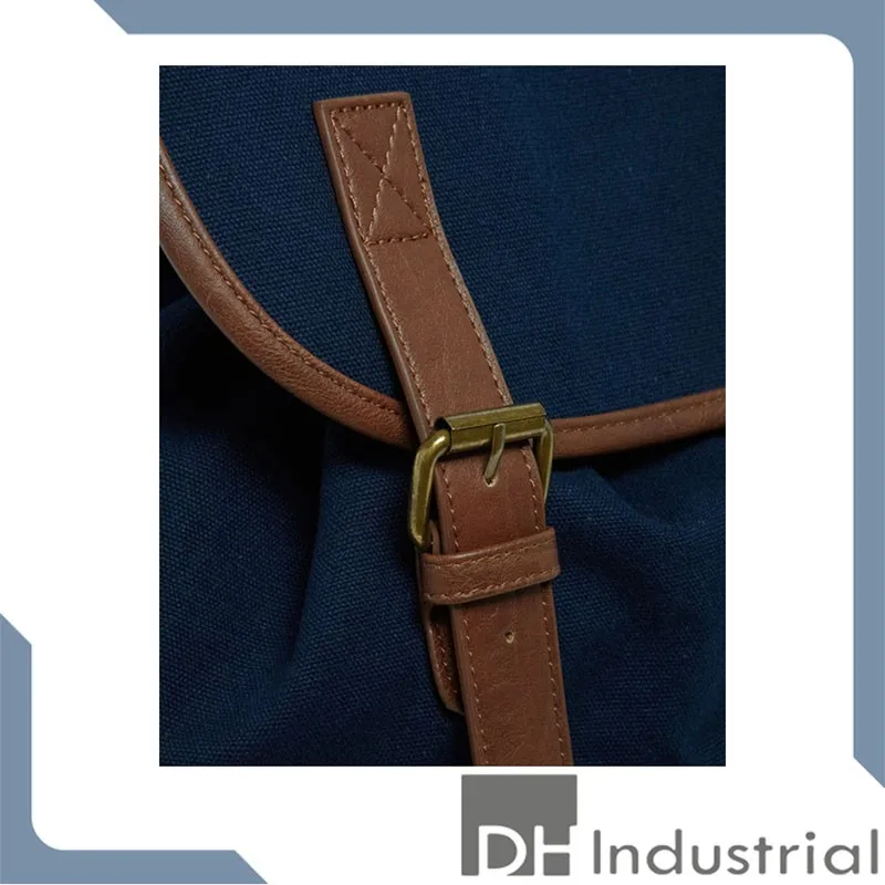 Deep Blue Canvas Backpack Without Zipper In Top Sell Buy Deep Blue