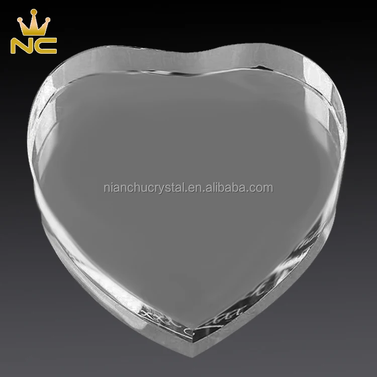 Wedding Favors Glass Custom Heart Shaped Crystal Paperweight For Guests