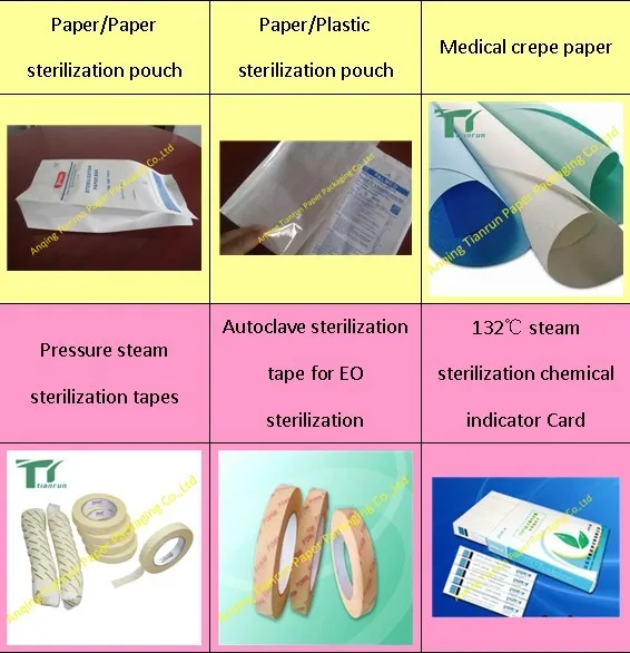 Steam/EO Tyvek Sterilization Pouches for diabetic test strips