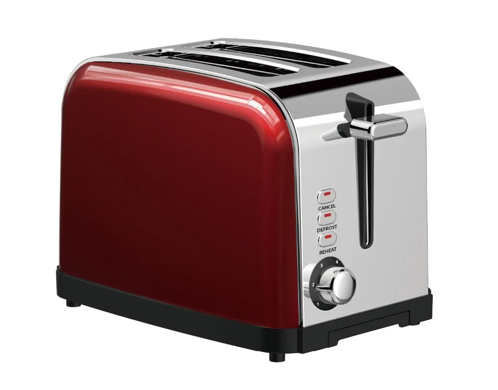 Brushed Stainless Steel 2 Slice Toaster With Colorful Paint - Buy