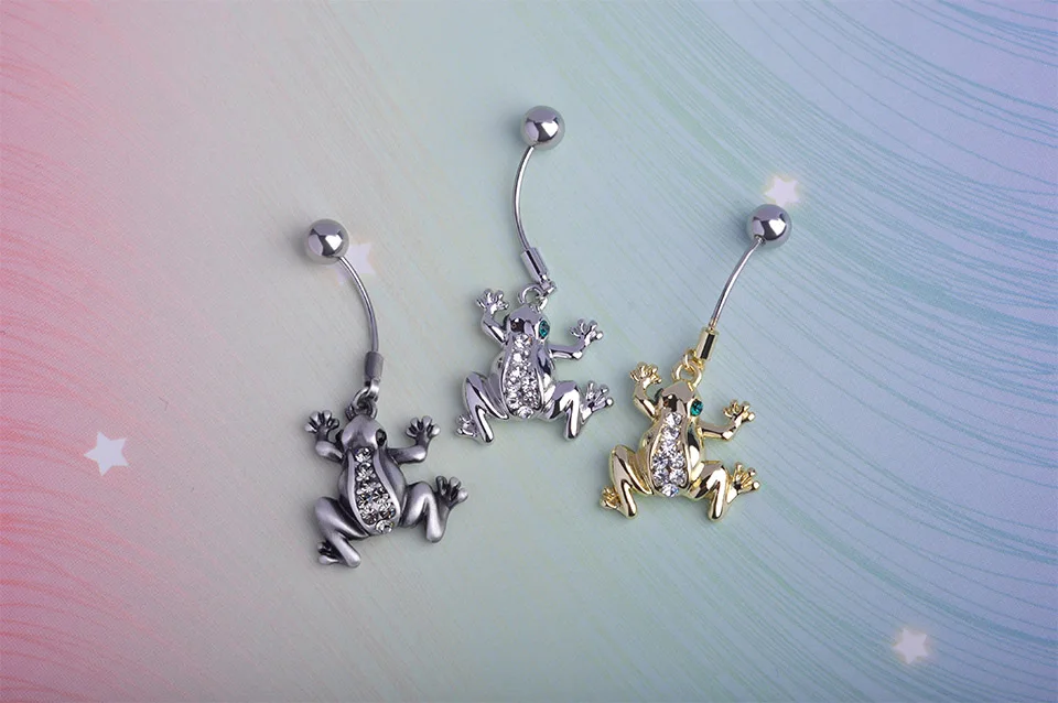 Wholesale High Quality Wild Frog Piercing Belly Rings Stainless Steel