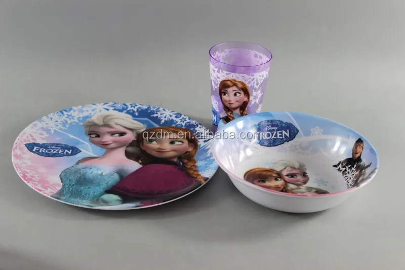3pcs Melamine dinner set for girl