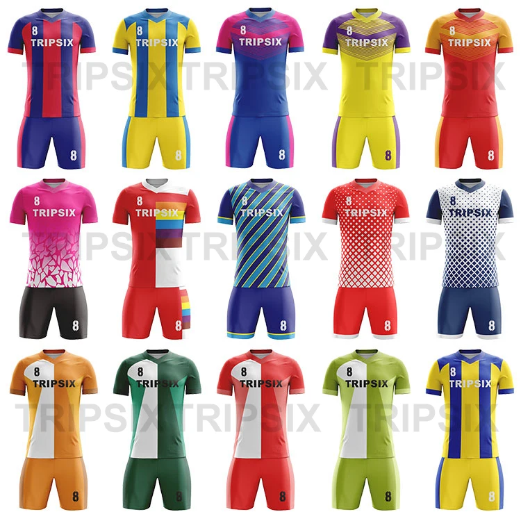 Custom Sublimation Digital Printing Football Shirt Maker Soccer jersey Set Catalog