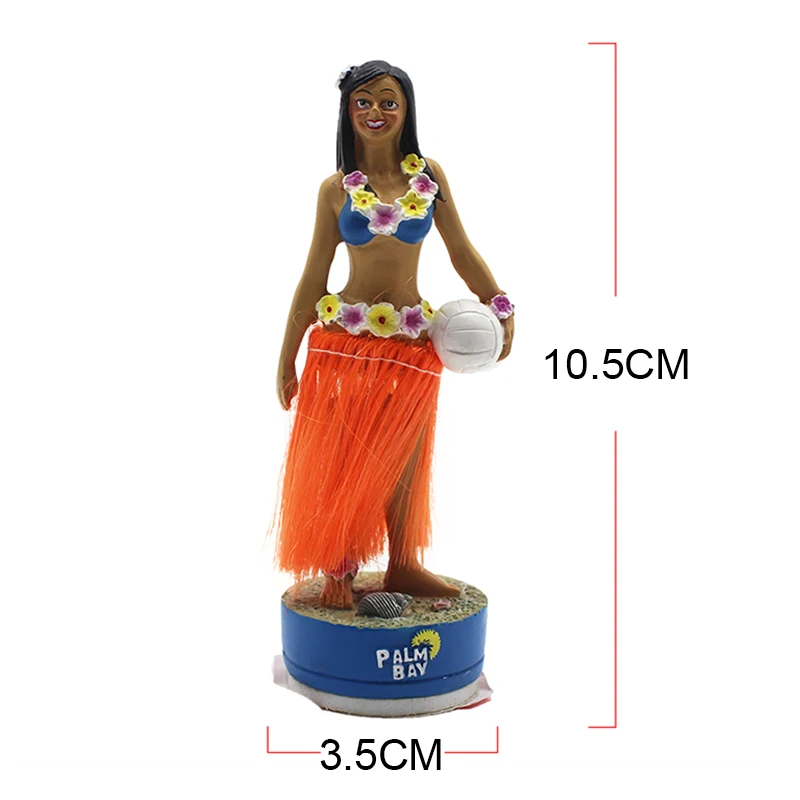 Hot Sale Hula Girl Bobble Head Custom Resin Bobblehead Dolls Souvenir