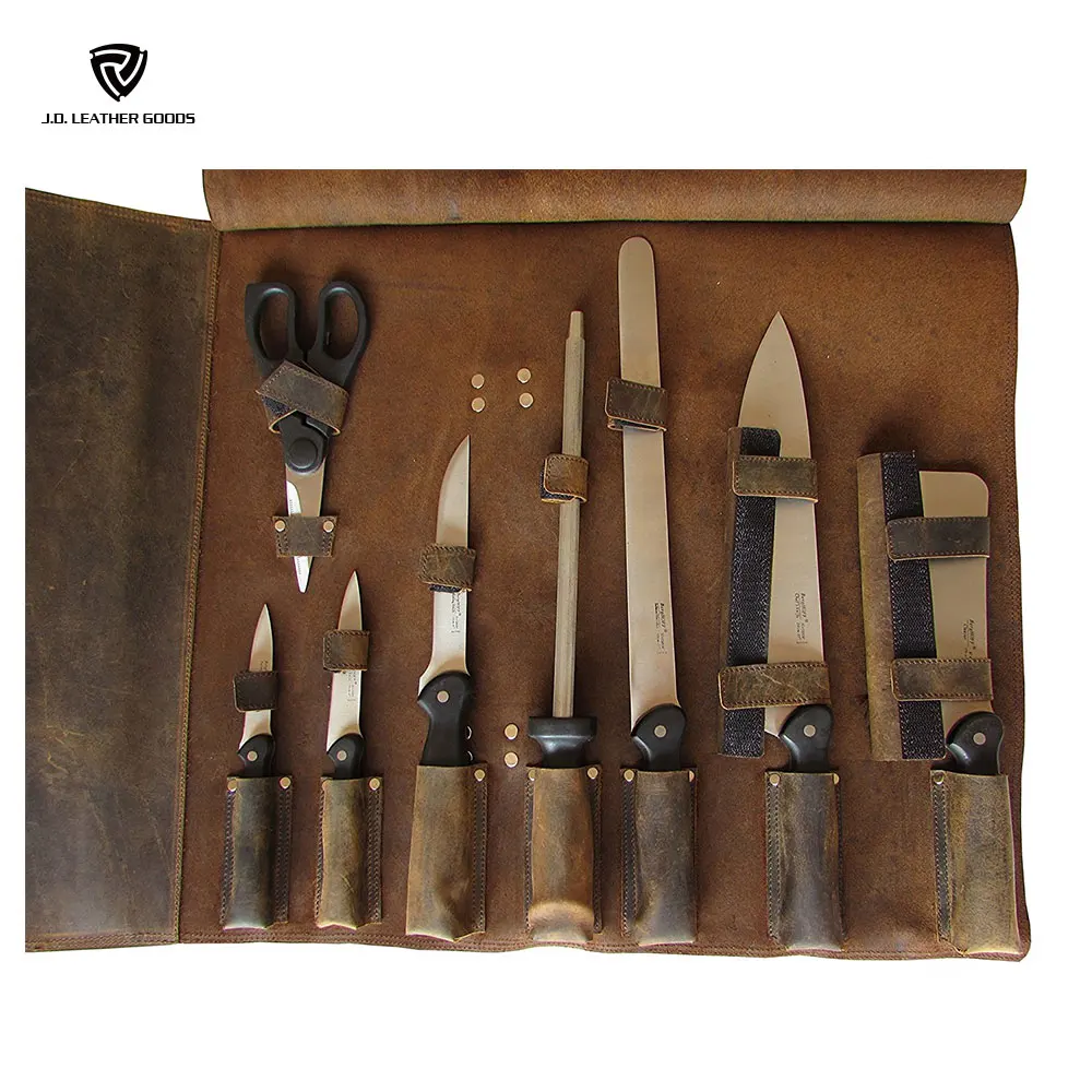 Wholesale Durable Kitchen Excellent Quality Hunter Leather Chef Tool