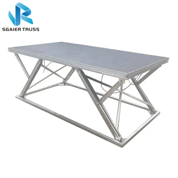 1*2m Aluminum X Folding Concert Scissor Stage for Events