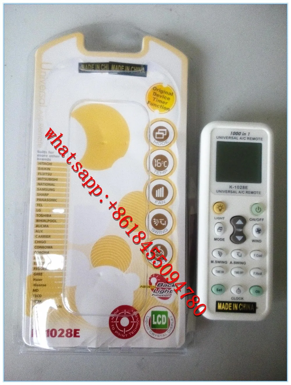 Universal Condición Control Remoto De Un A/c K-1028 Kt-1028e 1000 En 1 ...