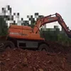 Hot sale used original paint doosan DX140W wheel excavator with good excavator parts for sale