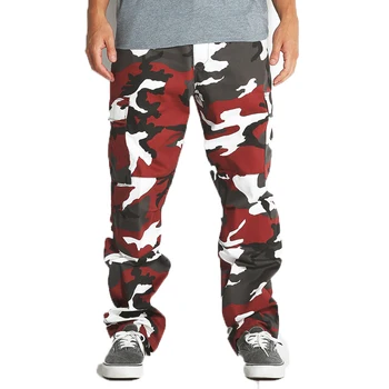 red camo cargo pants