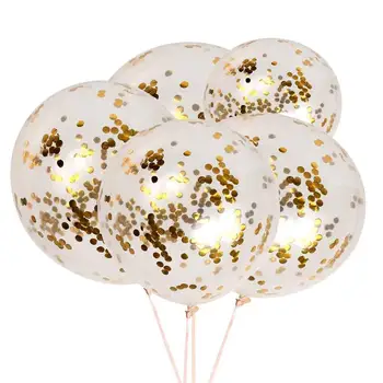 12 Inch Gold Latex Confetti Balloons For Wedding Celebration - Buy ...