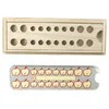 Apple shape paulownia wooden tooth box