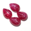 Factory cheap gemstone pear cut cabochon synthetic ruby star stone price