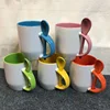 sublimation Personalized Coffee Cup 12oz Spoon insert Mug