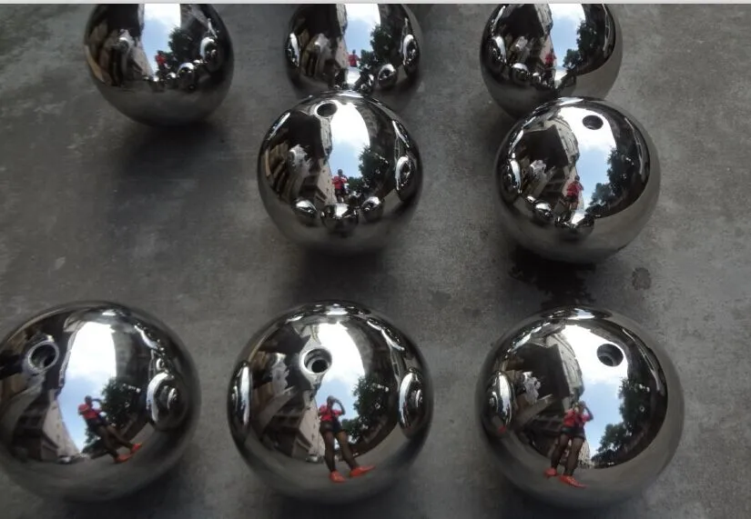 LED Light Stainless Steel Spere Ball Water Features Decoration