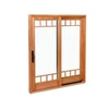 enter door aluminum red cherry wood grain door
